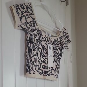 Lucy Paris Print Off-Shoulder Top